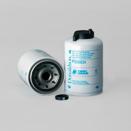 DONALDSON Fuel Filter, Water Separator Spin-On, P550834 P550834